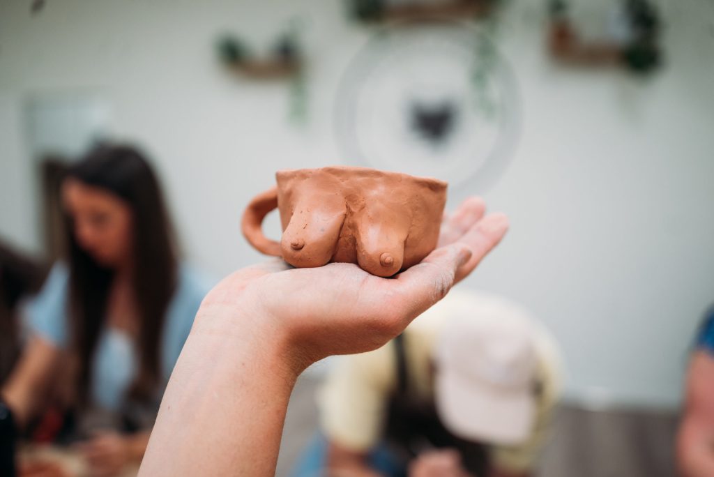 Pottery Boob Mug